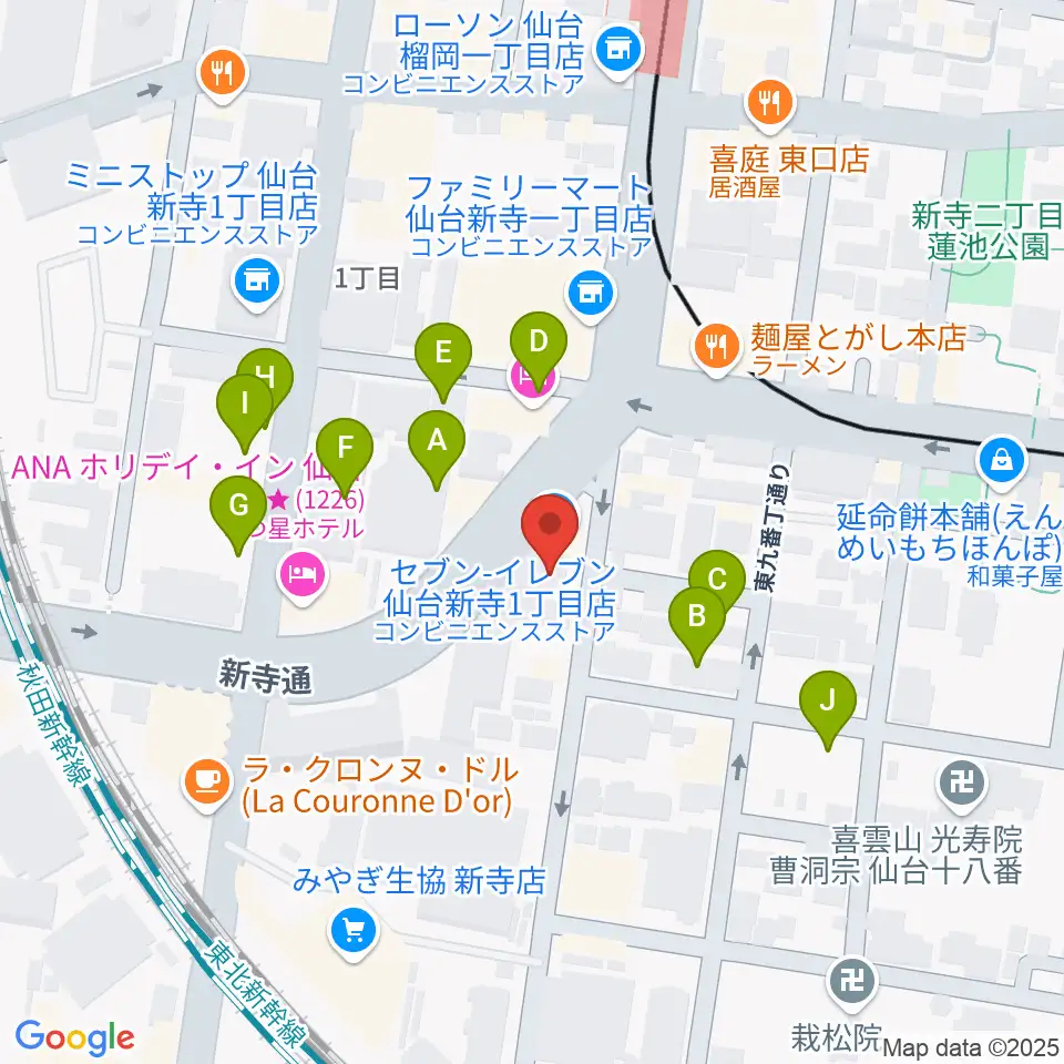 ミュージックランド音楽教室周辺の駐車場・コインパーキング一覧地図