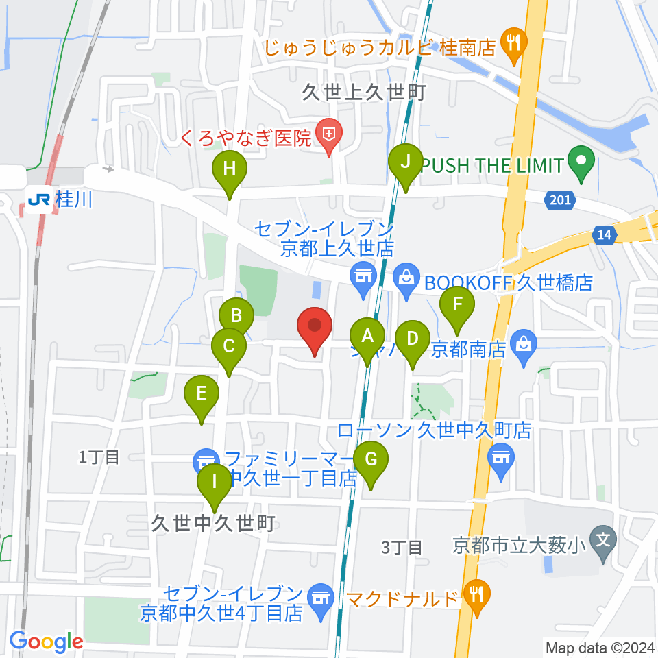 桂川スタジオワールド周辺の駐車場・コインパーキング一覧地図