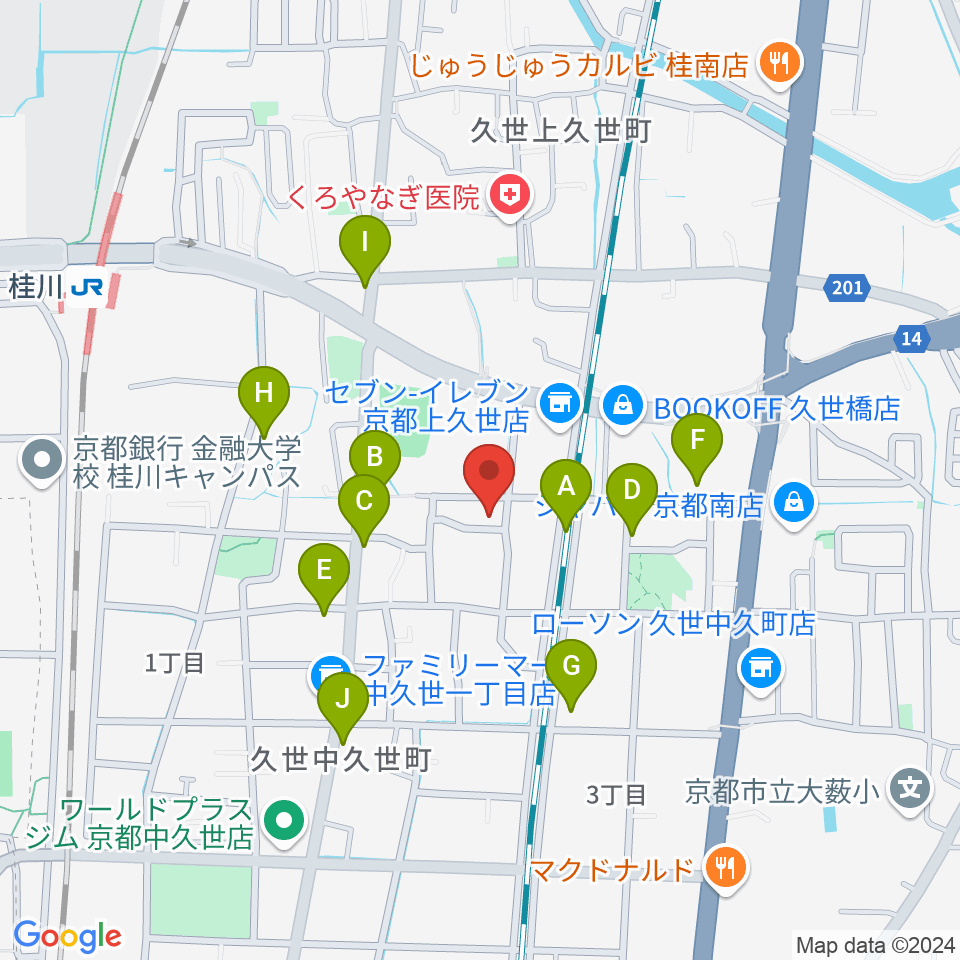 桂川スタジオワールド周辺の駐車場・コインパーキング一覧地図