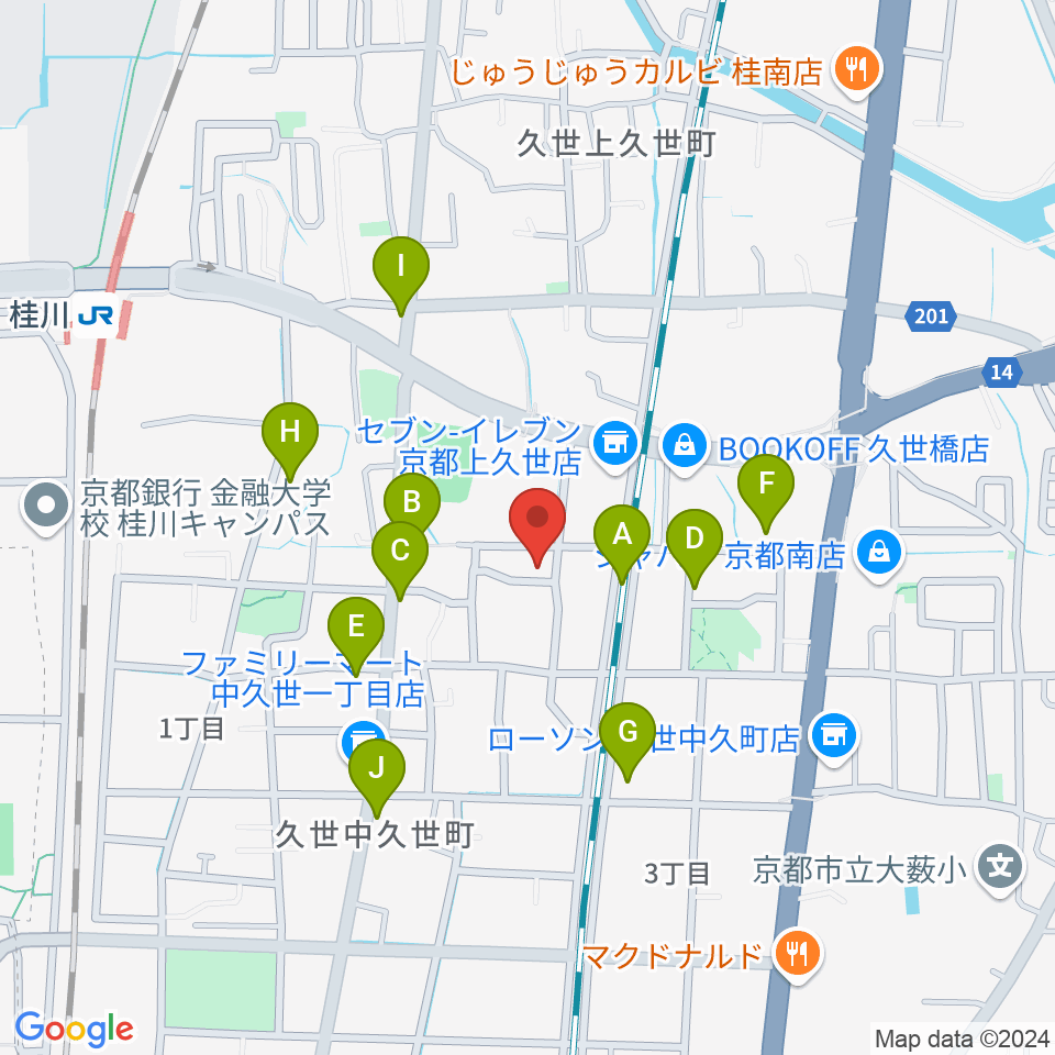 桂川スタジオワールド周辺の駐車場・コインパーキング一覧地図