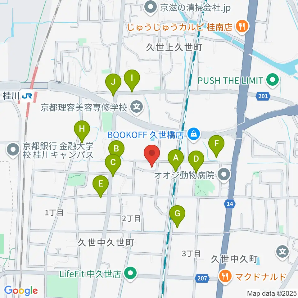 桂川スタジオワールド周辺の駐車場・コインパーキング一覧地図