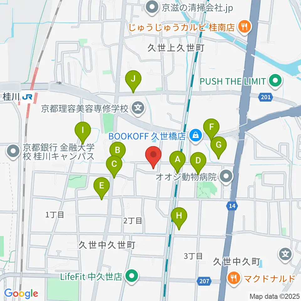 桂川スタジオワールド周辺の駐車場・コインパーキング一覧地図