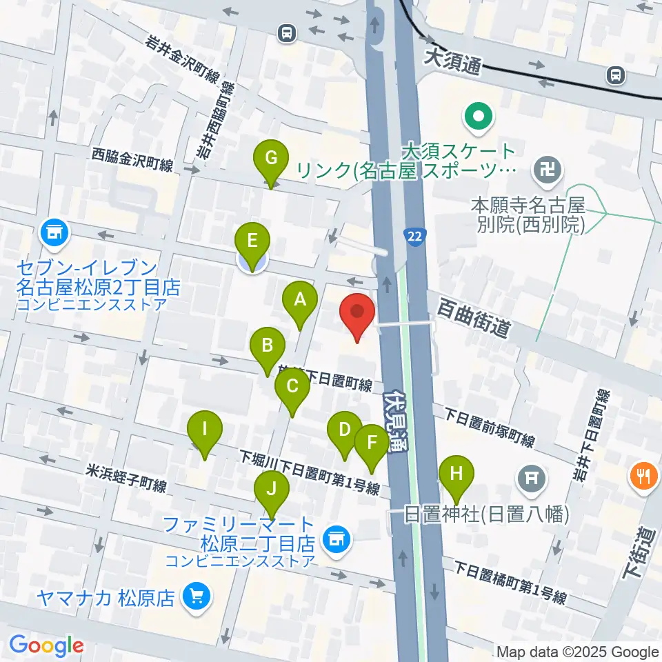 BLstudio30西大須周辺の駐車場・コインパーキング一覧地図