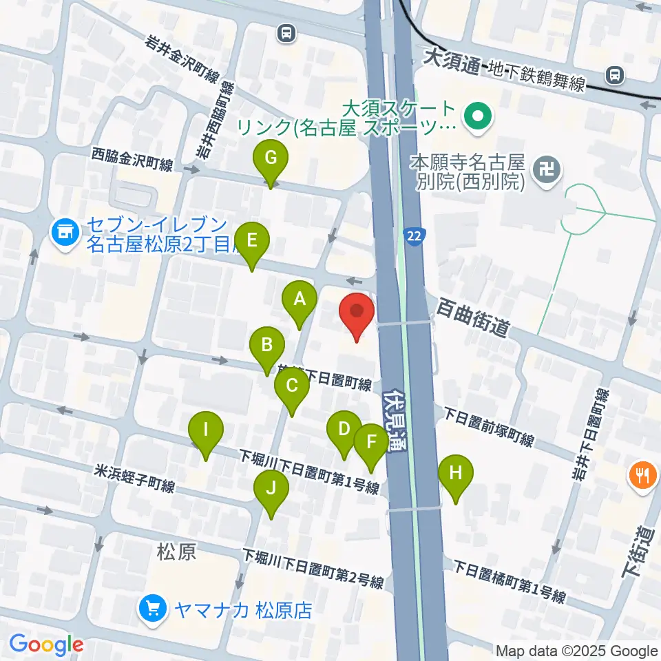 BLstudio30西大須周辺の駐車場・コインパーキング一覧地図