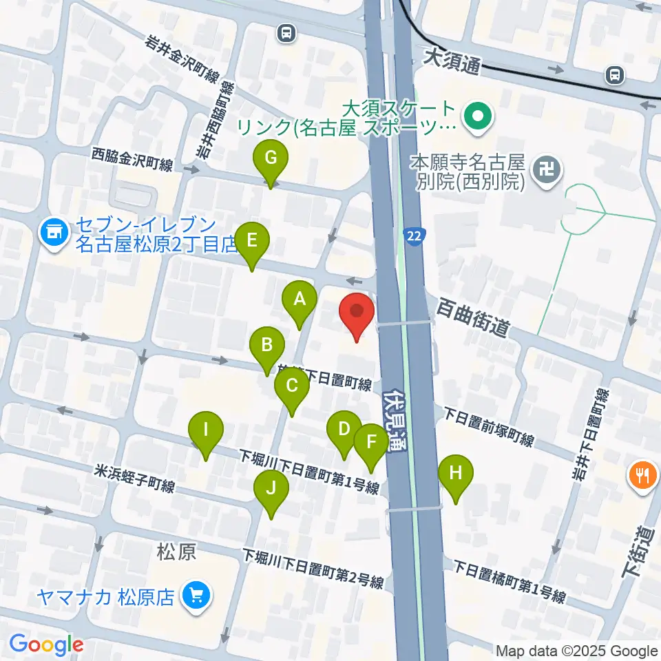 BLstudio30西大須周辺の駐車場・コインパーキング一覧地図