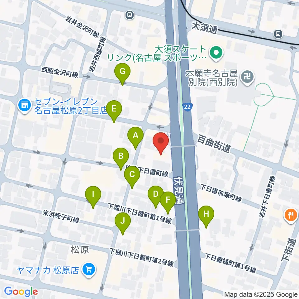 BLstudio30西大須周辺の駐車場・コインパーキング一覧地図