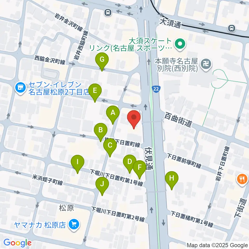 BLstudio30西大須周辺の駐車場・コインパーキング一覧地図