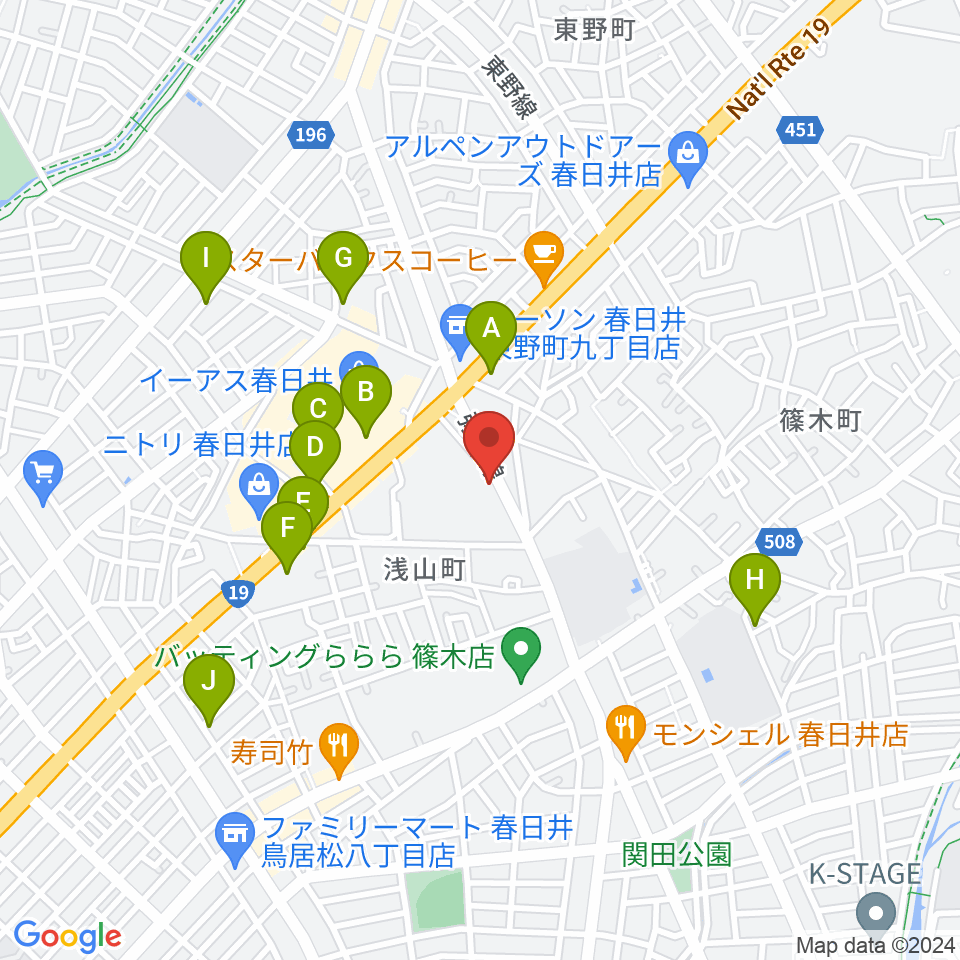 BLスタジオ 春日井店周辺の駐車場・コインパーキング一覧地図