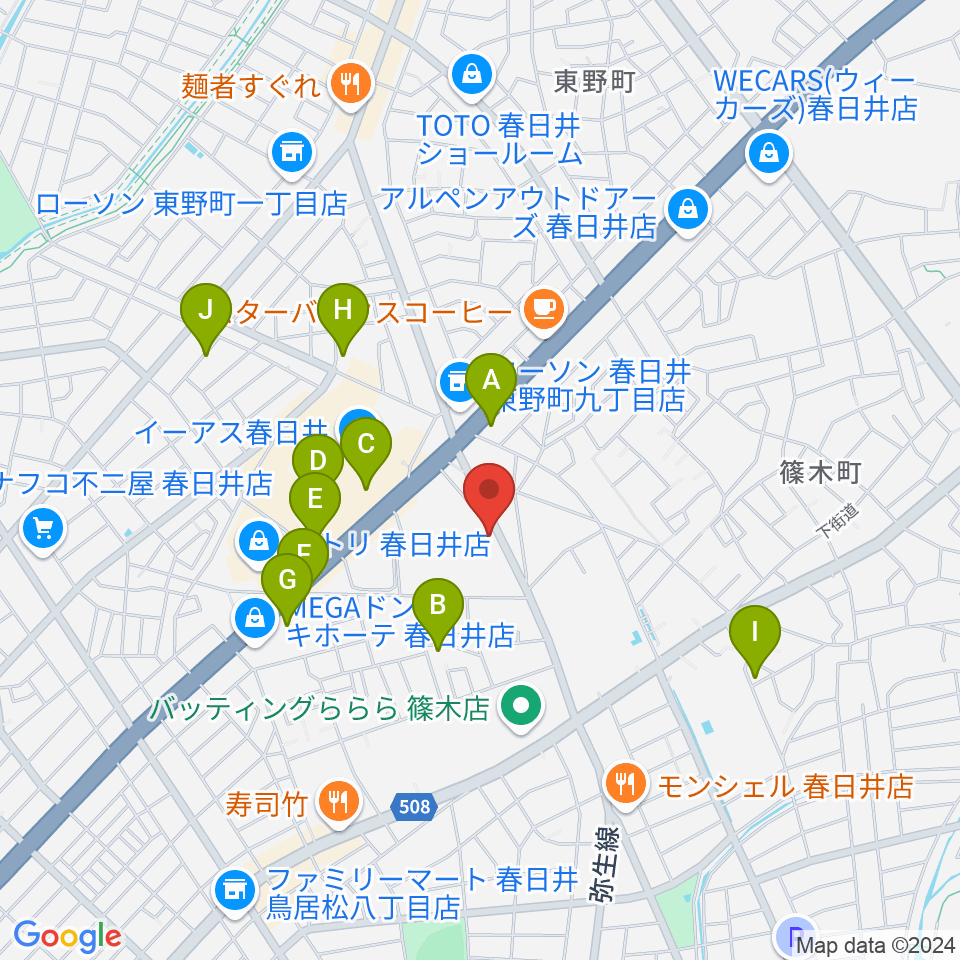 BLスタジオ 春日井店周辺の駐車場・コインパーキング一覧地図