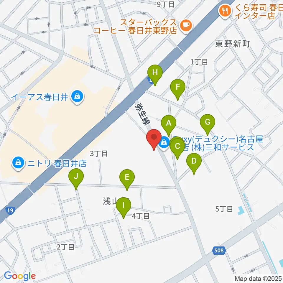 BLスタジオ 春日井店周辺の駐車場・コインパーキング一覧地図