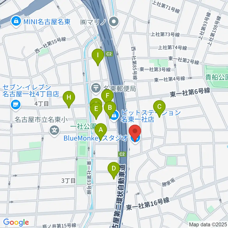 BlueMonkeyスタジオ周辺の駐車場・コインパーキング一覧地図