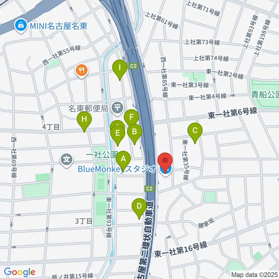 BlueMonkeyスタジオ周辺の駐車場・コインパーキング一覧地図