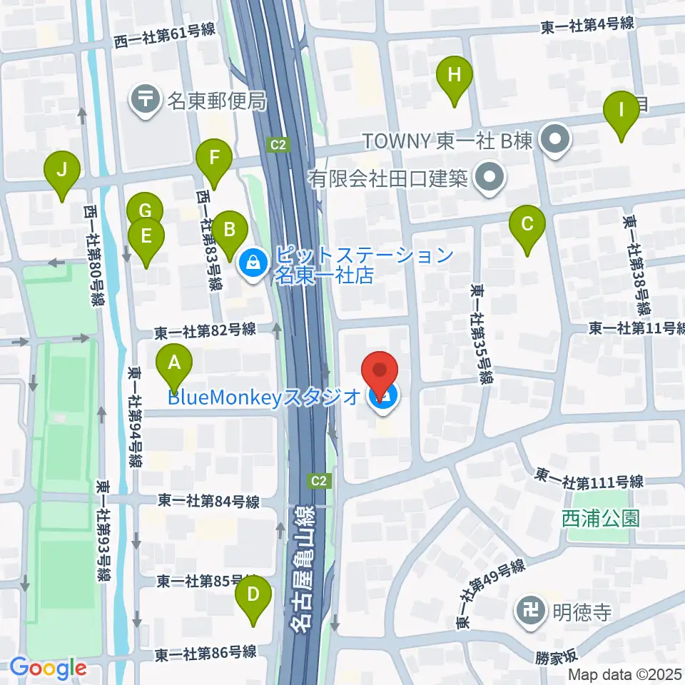 BlueMonkeyスタジオ周辺の駐車場・コインパーキング一覧地図