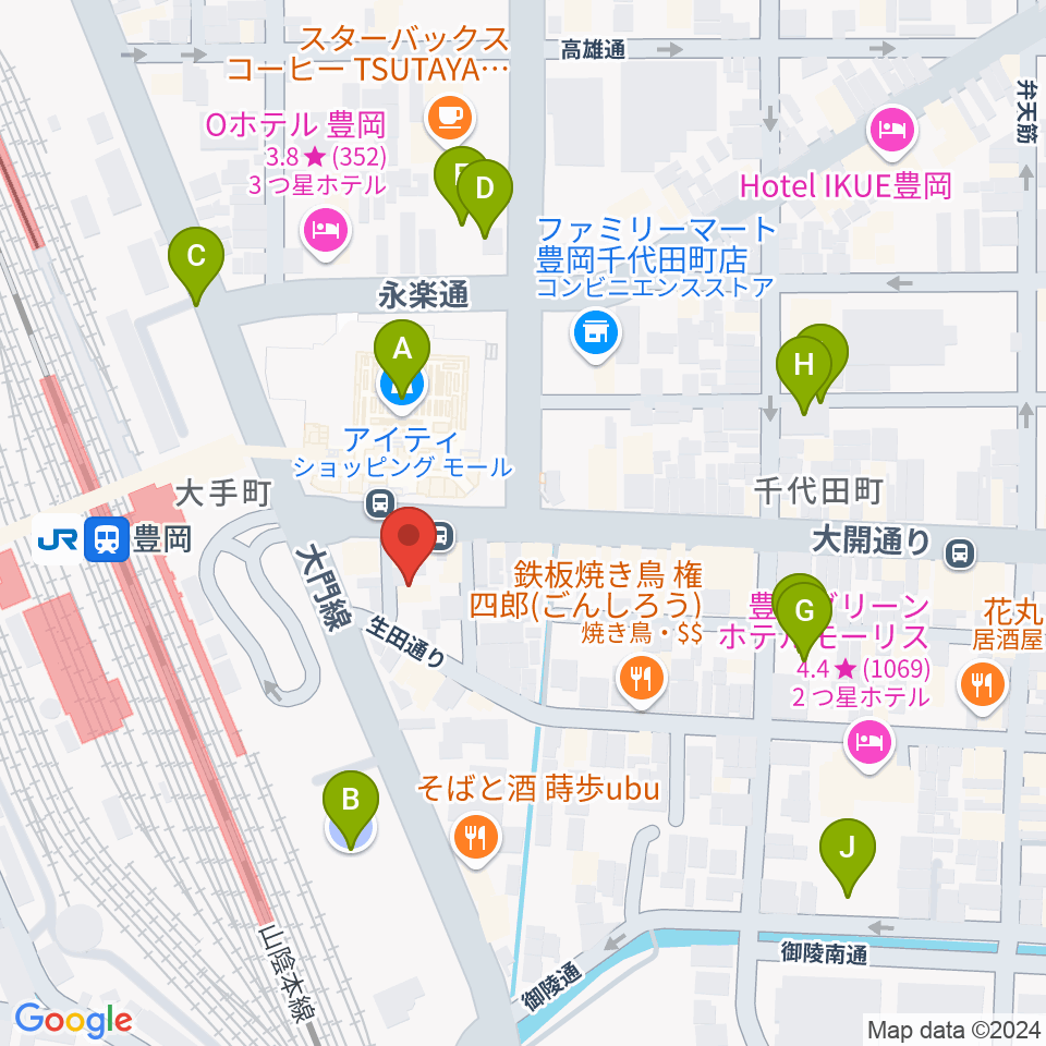 （株）ビート楽器 音楽教室周辺の駐車場・コインパーキング一覧地図