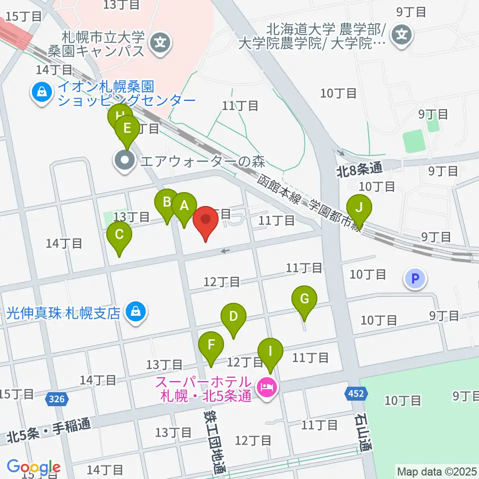 メリフラウズサウンド桑園教室周辺の駐車場・コインパーキング一覧地図