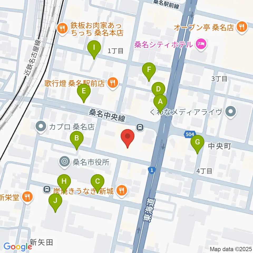 ミュージックショップハマダ周辺の駐車場・コインパーキング一覧地図