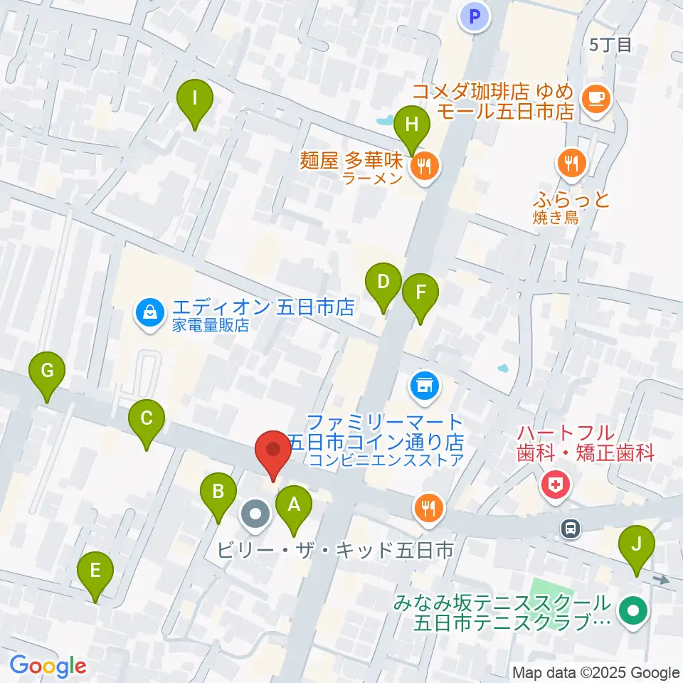 ライフワン ミュージック周辺の駐車場・コインパーキング一覧地図