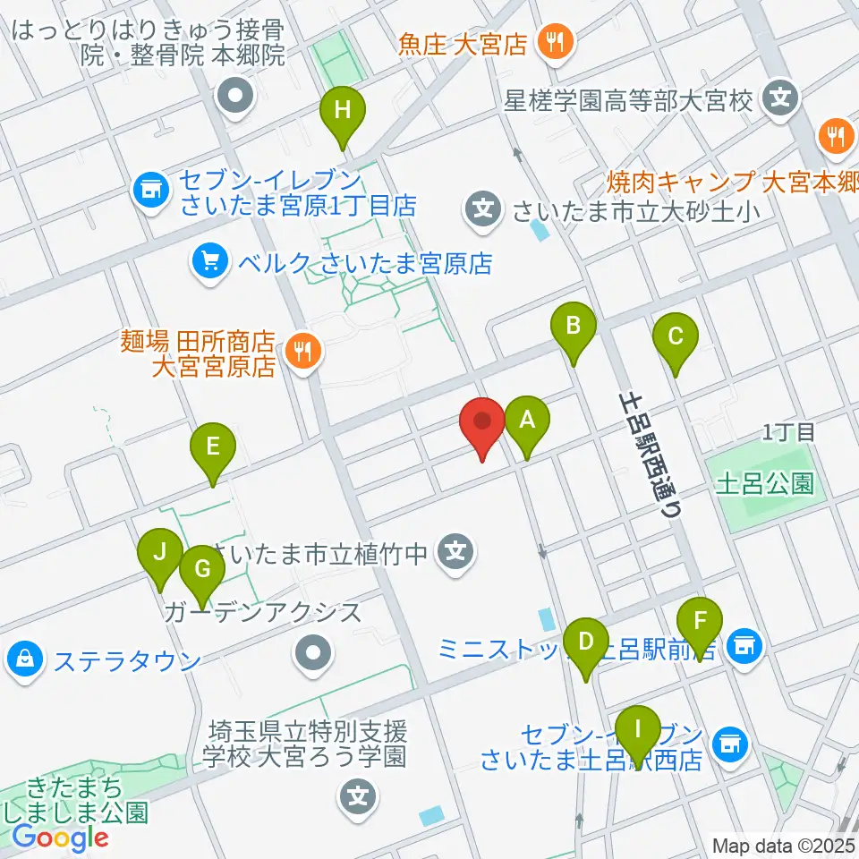 イプシロン・ピアノクラブ周辺の駐車場・コインパーキング一覧地図