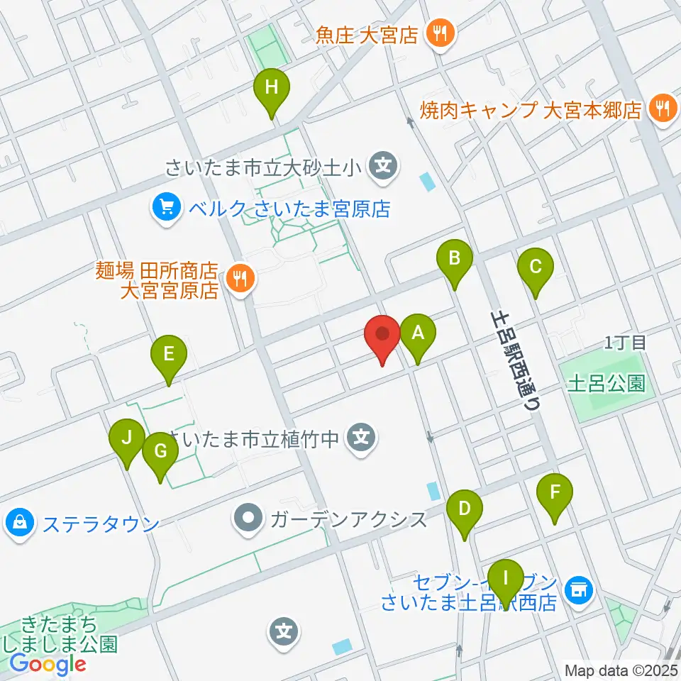 イプシロン・ピアノクラブ周辺の駐車場・コインパーキング一覧地図