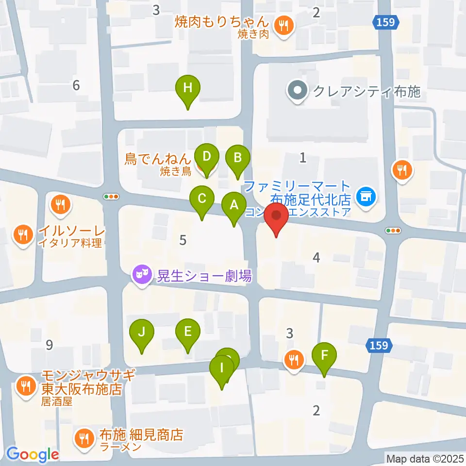 布施アルススタジオ周辺の駐車場・コインパーキング一覧地図