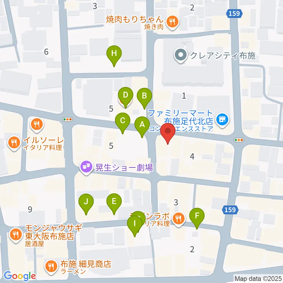 布施アルススタジオ周辺の駐車場・コインパーキング一覧地図