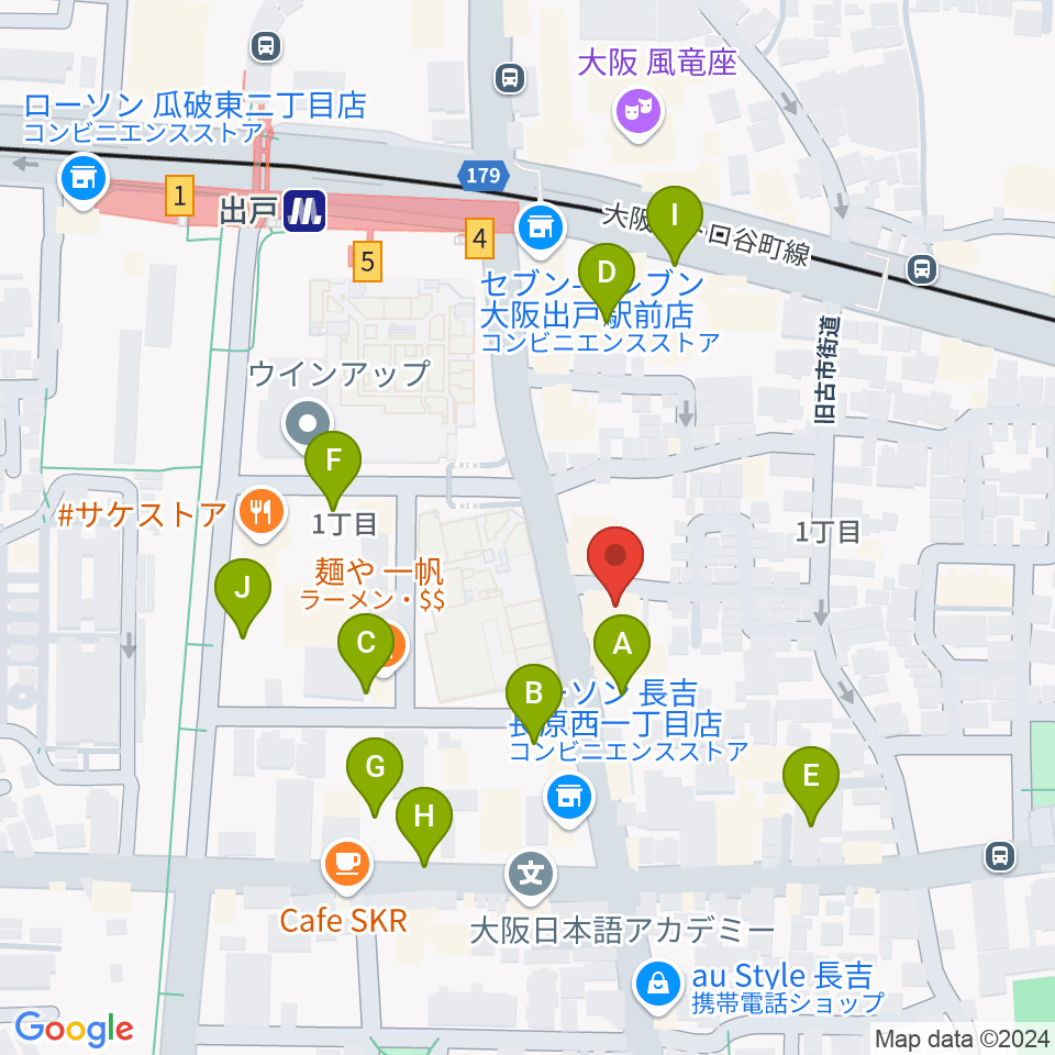 アビーミュージックスタジオ平野店周辺の駐車場・コインパーキング一覧地図