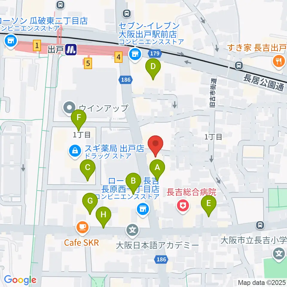 アビーミュージックスタジオ平野店周辺の駐車場・コインパーキング一覧地図