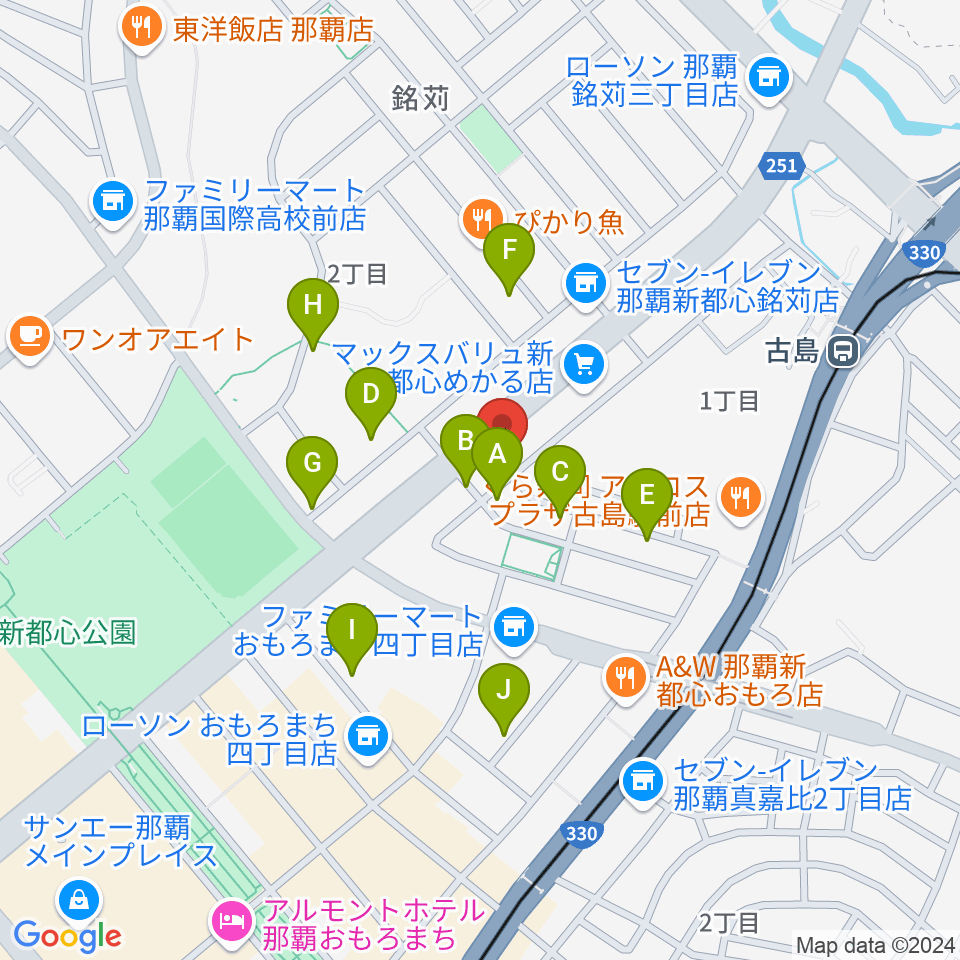 アクア音楽院周辺の駐車場・コインパーキング一覧地図