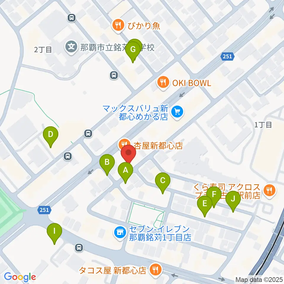 アクア音楽院周辺の駐車場・コインパーキング一覧地図