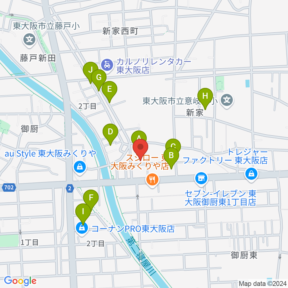 ル・シャトン音楽教室周辺の駐車場・コインパーキング一覧地図