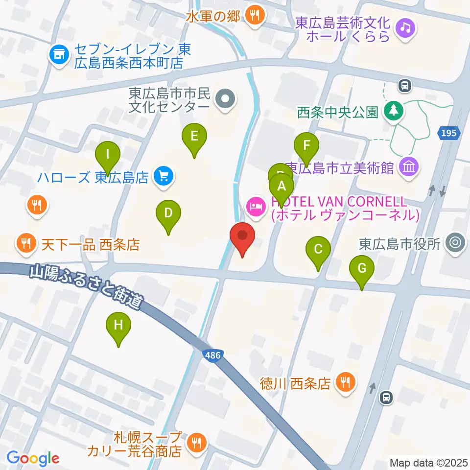キハラ楽器 東広島センター周辺の駐車場・コインパーキング一覧地図