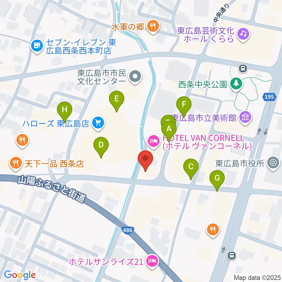 キハラ楽器 東広島センター周辺の駐車場・コインパーキング一覧地図