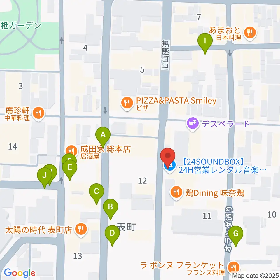 イマージュ・楽器堂周辺の駐車場・コインパーキング一覧地図