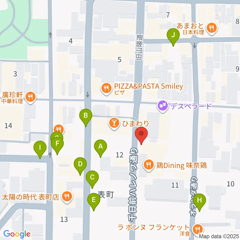 イマージュ・楽器堂周辺の駐車場・コインパーキング一覧地図