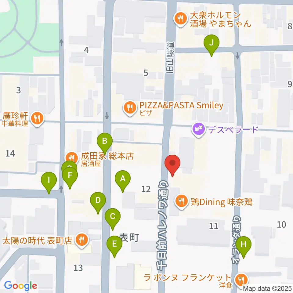 イマージュ・楽器堂周辺の駐車場・コインパーキング一覧地図