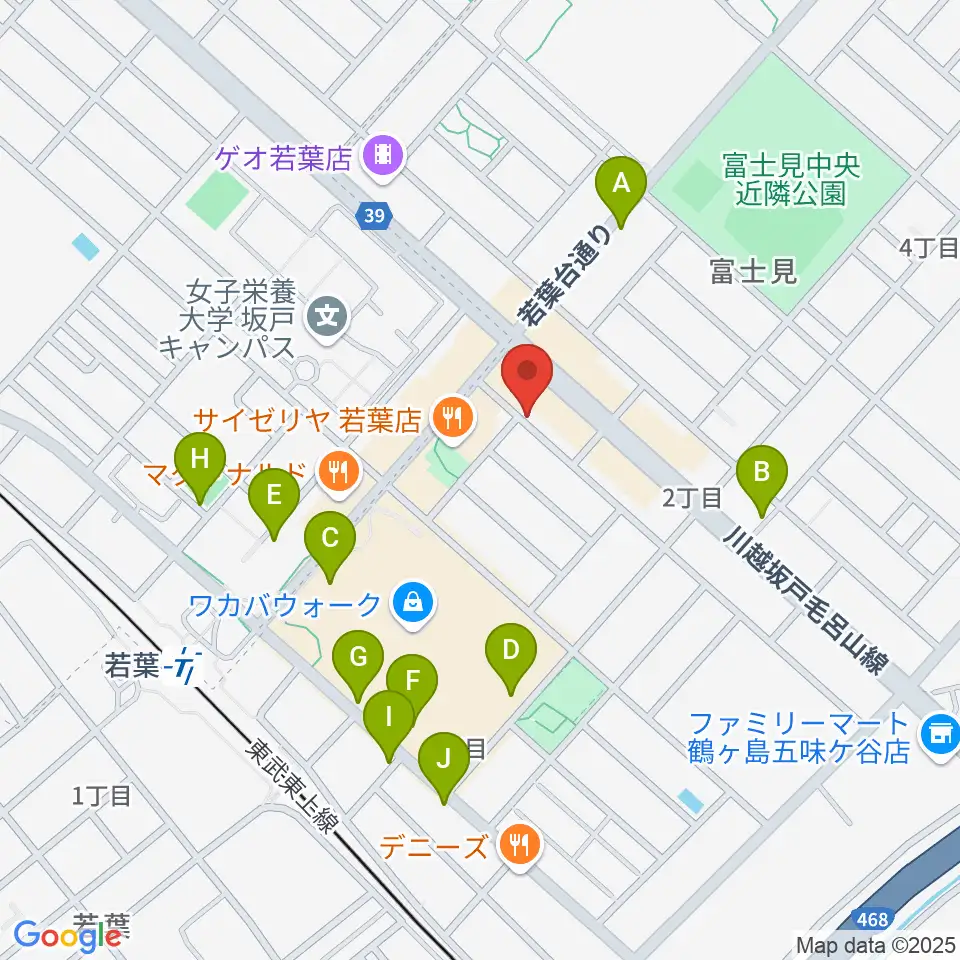 おんがくえん周辺の駐車場・コインパーキング一覧地図
