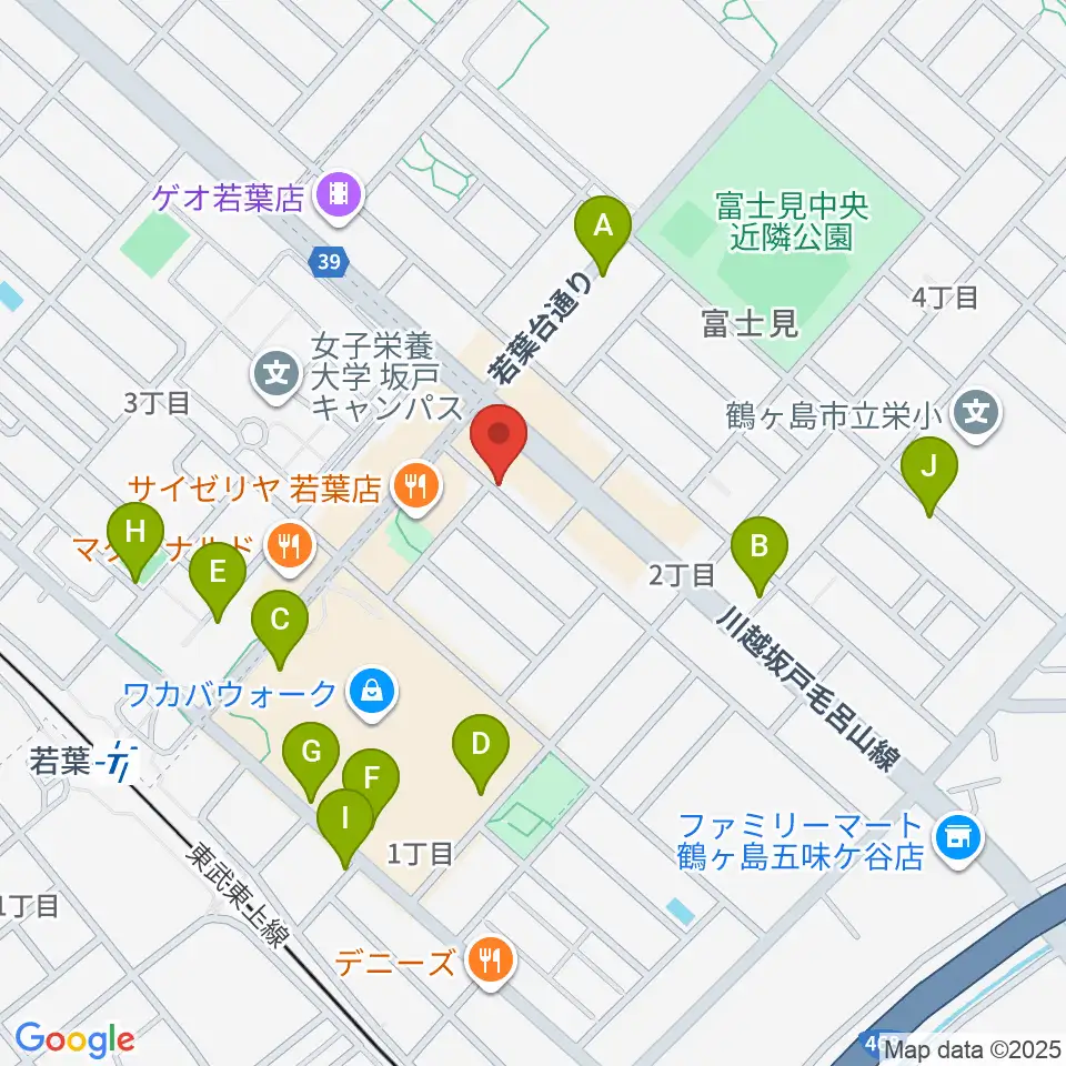 おんがくえん周辺の駐車場・コインパーキング一覧地図