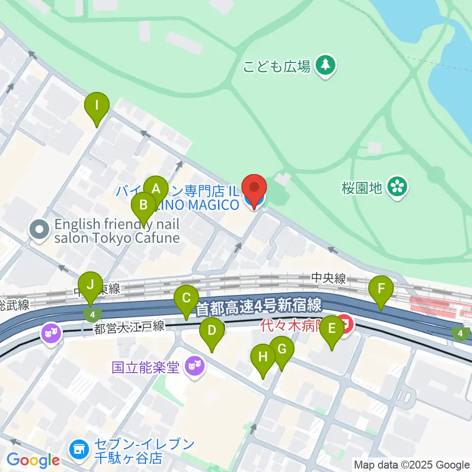 イル・ヴィオリーノ・マジコ周辺の駐車場・コインパーキング一覧地図