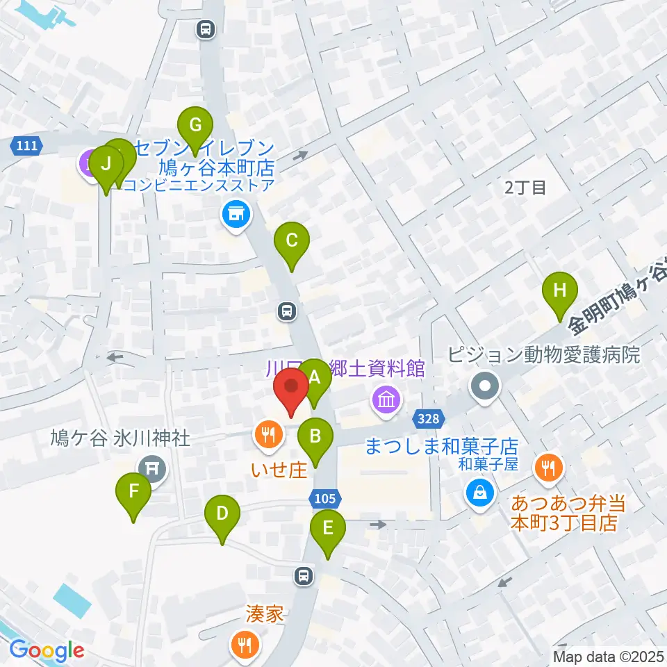 わかば音楽教室 鳩ヶ谷本町教室周辺の駐車場・コインパーキング一覧地図