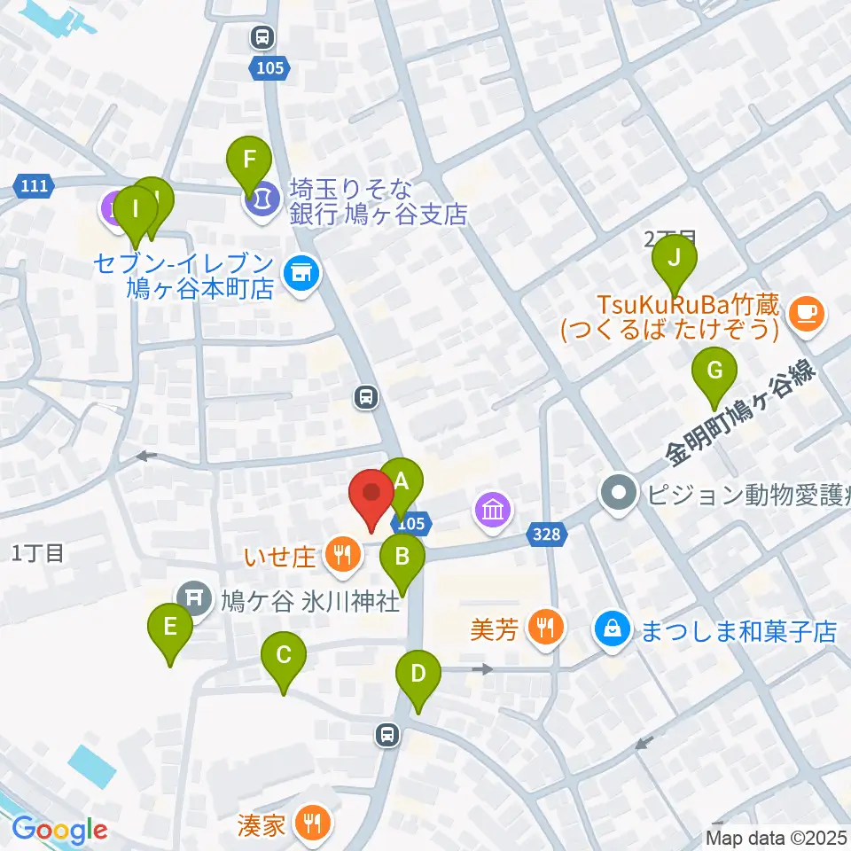 わかば音楽教室 鳩ヶ谷本町教室周辺の駐車場・コインパーキング一覧地図