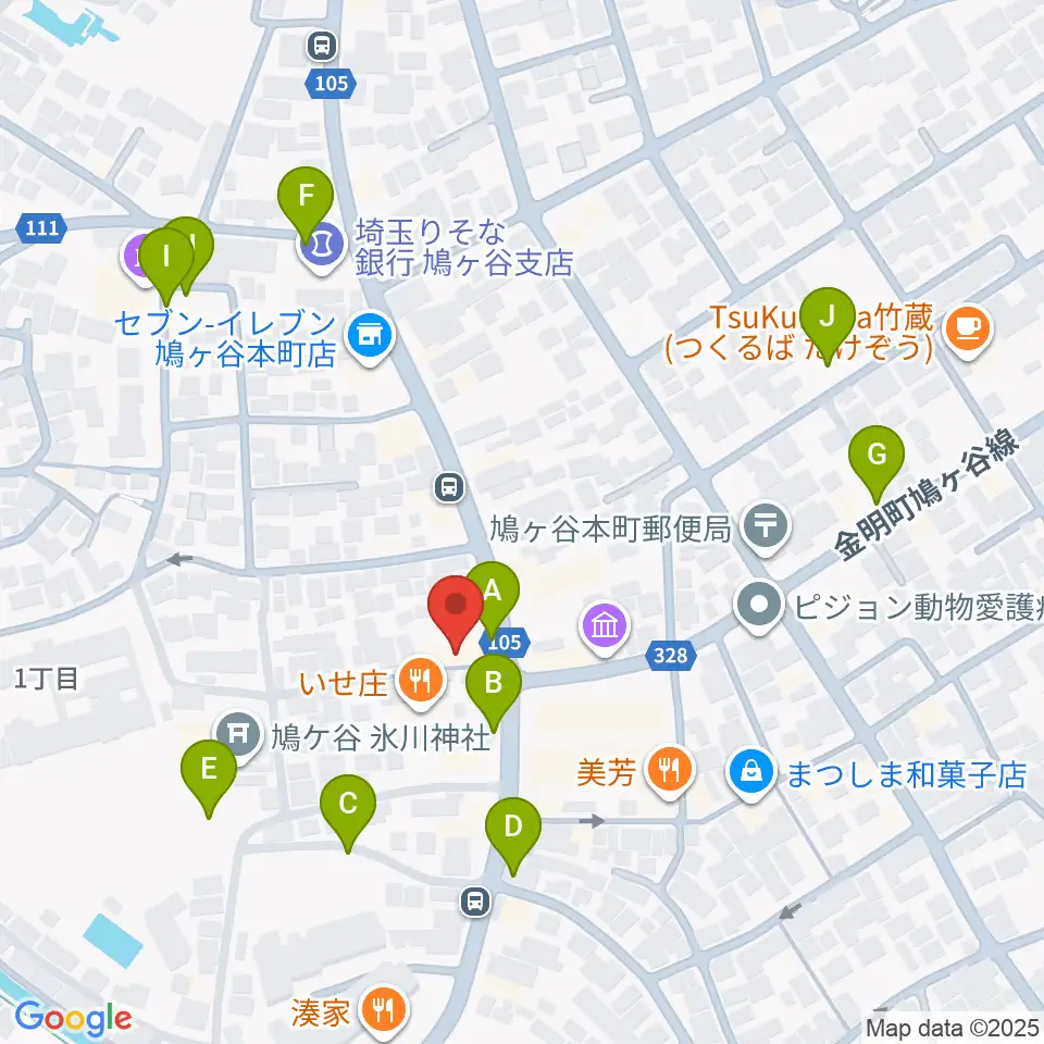 わかば音楽教室 鳩ヶ谷本町教室周辺の駐車場・コインパーキング一覧地図