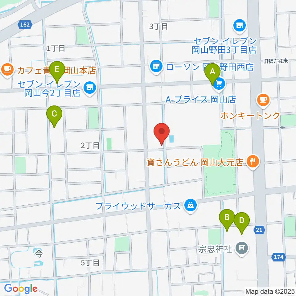 音楽工房アンダンテ周辺の駐車場・コインパーキング一覧地図