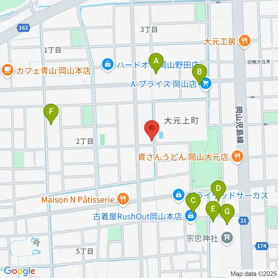 音楽工房アンダンテ周辺の駐車場・コインパーキング一覧地図