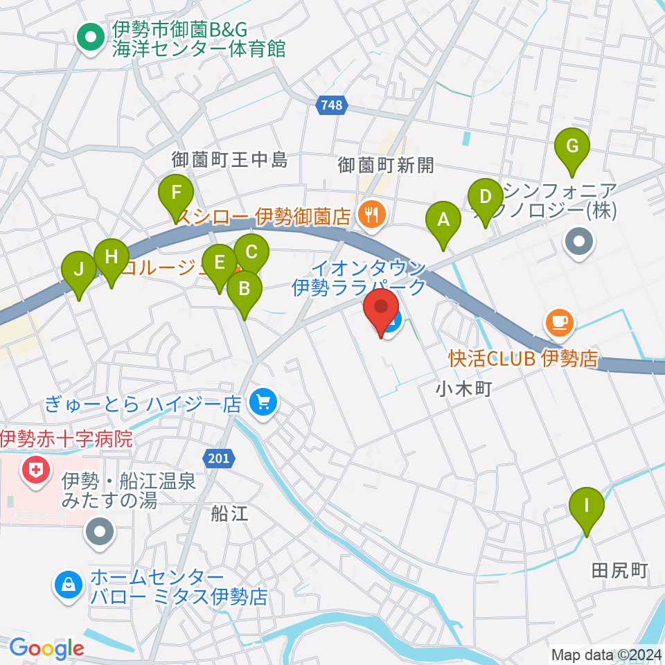 村井楽器ララパークセンター周辺の駐車場・コインパーキング一覧地図