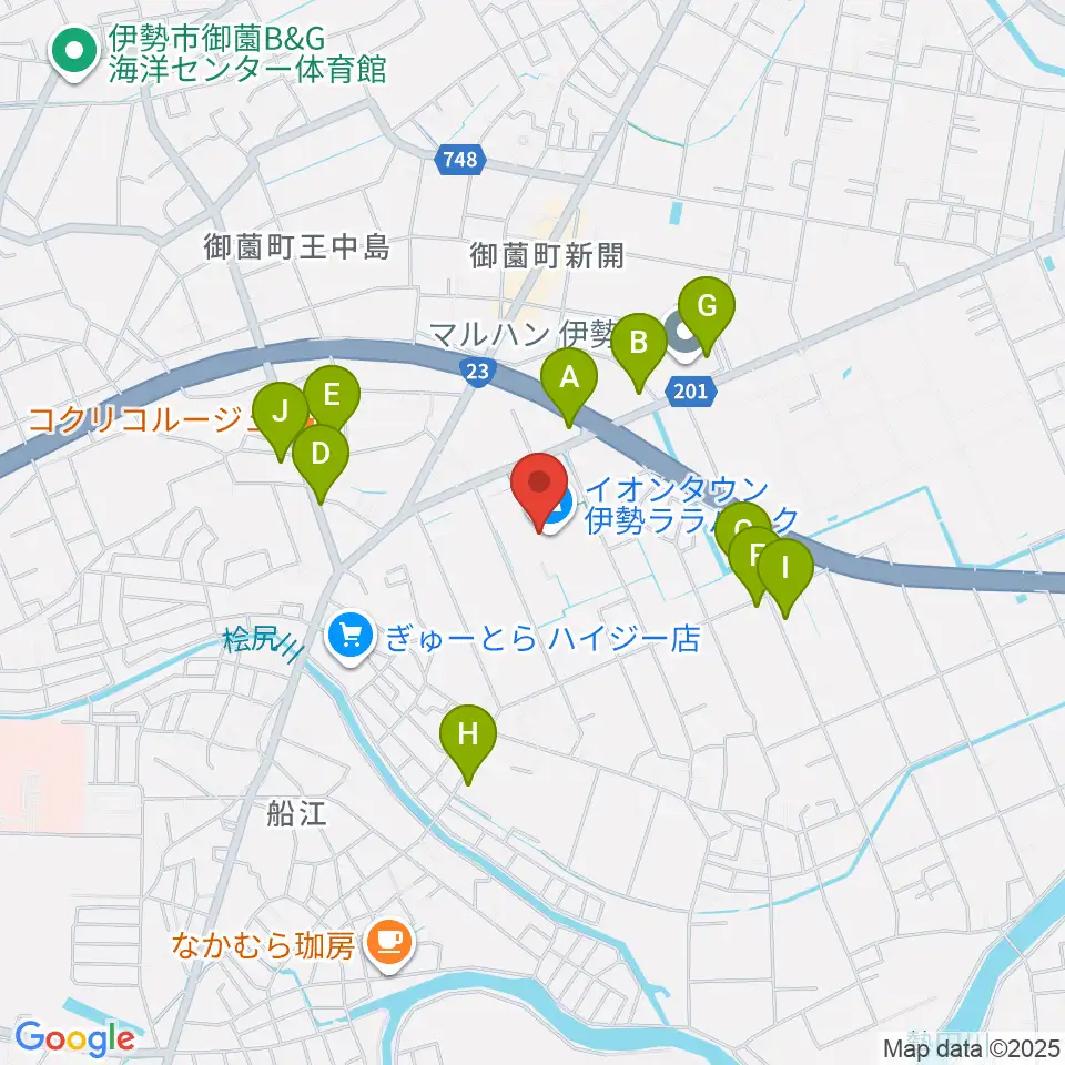 村井楽器ララパークセンター周辺の駐車場・コインパーキング一覧地図