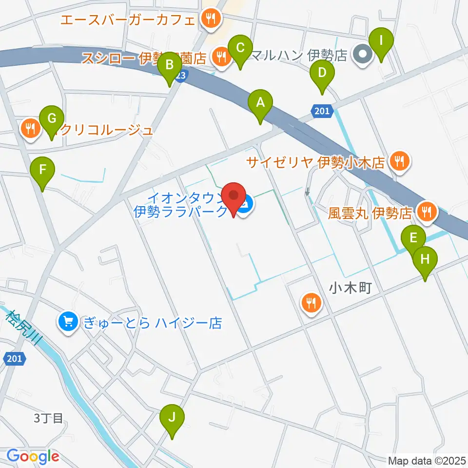 村井楽器ララパークセンター周辺の駐車場・コインパーキング一覧地図