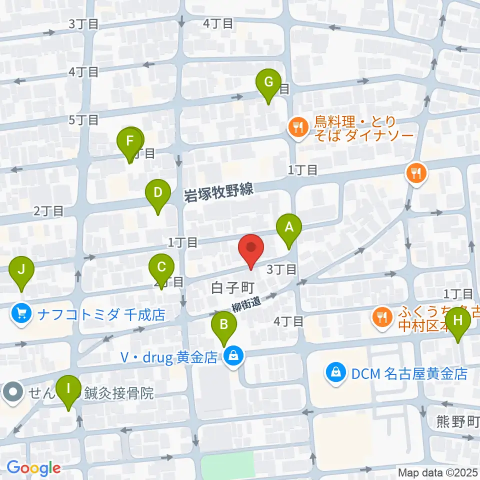 山口ギター音楽院周辺の駐車場・コインパーキング一覧地図