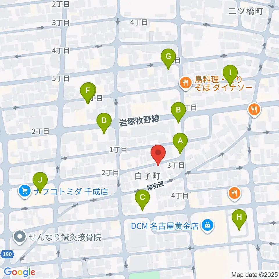 山口ギター音楽院周辺の駐車場・コインパーキング一覧地図