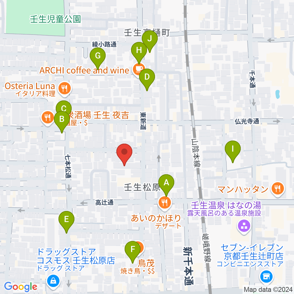 たけいち音楽教室周辺の駐車場・コインパーキング一覧地図