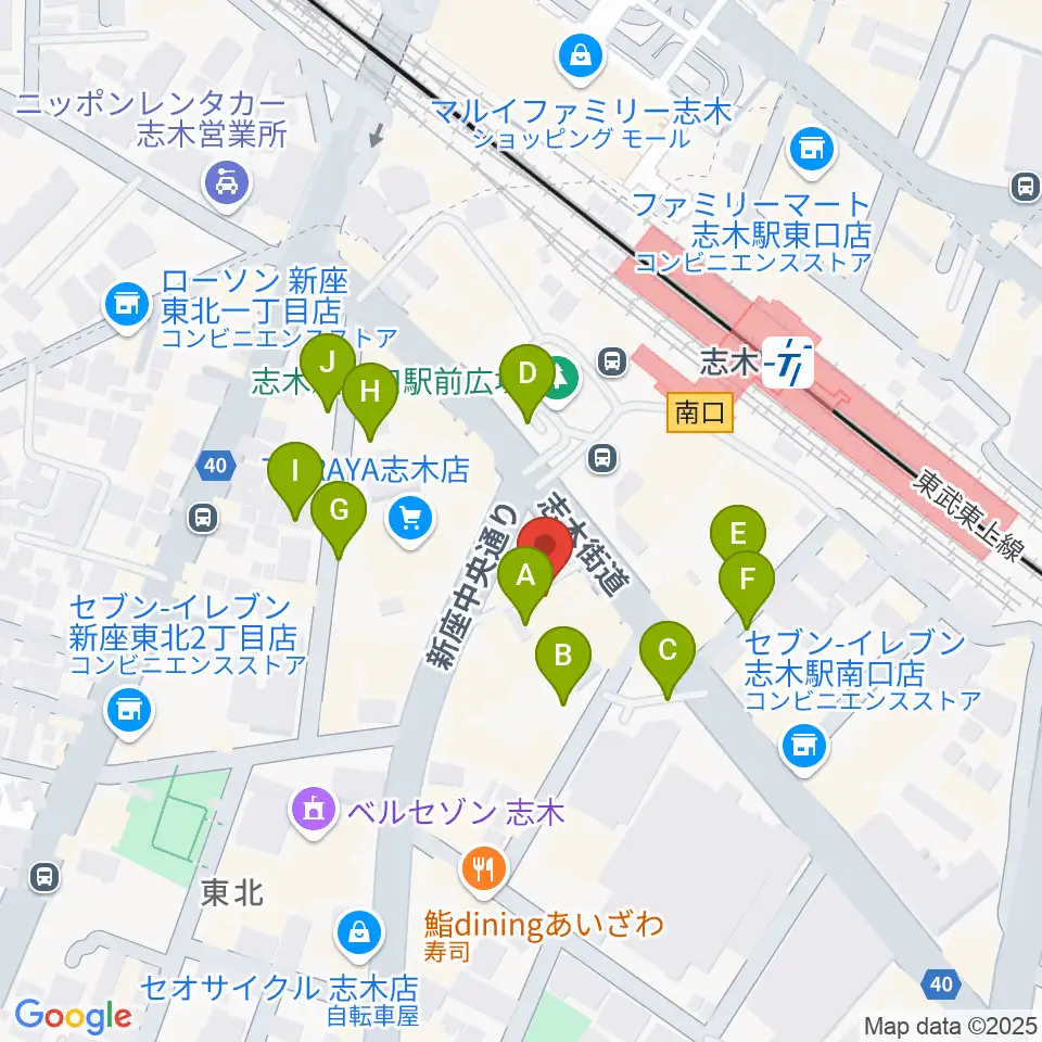 ギタースクールTSG周辺の駐車場・コインパーキング一覧地図